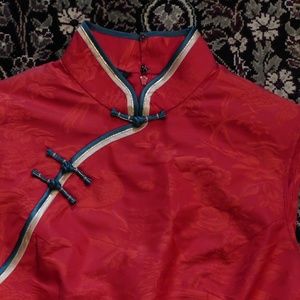 Sleeveless Festive Chinese Qi Pao Party Mini Dress